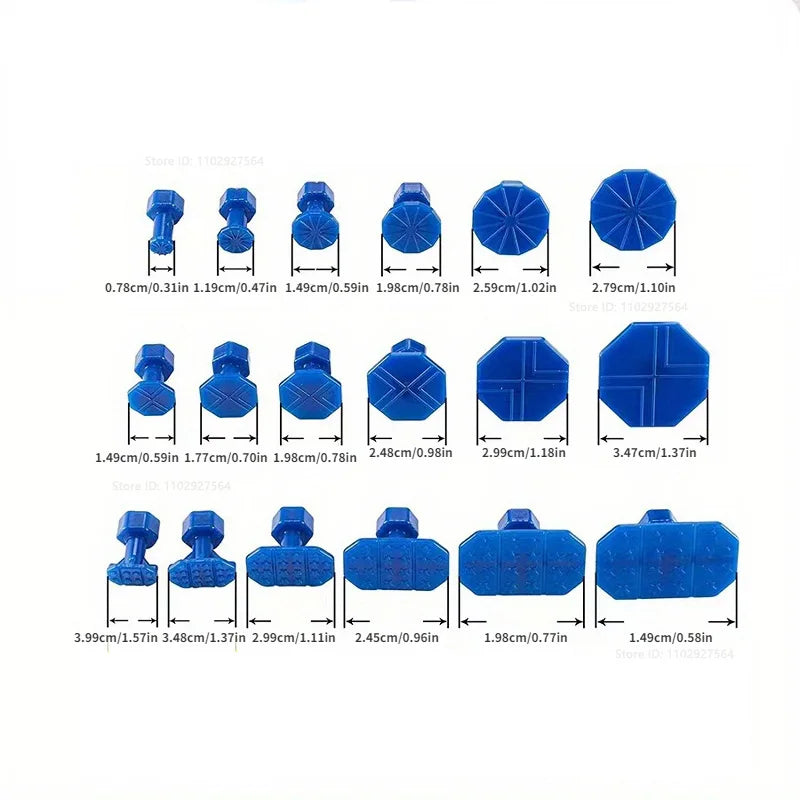 New Car Dent Puller Repair Tools Set Body T-Bar Dent Remover Sheet Metal Multiple Size Suction Cup Puller Kit Auto Accessories